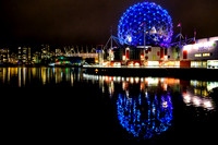 Vancouver skyline and night lights