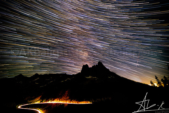 Star trails over Liberty Bell