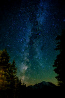 Milky way over Rainier