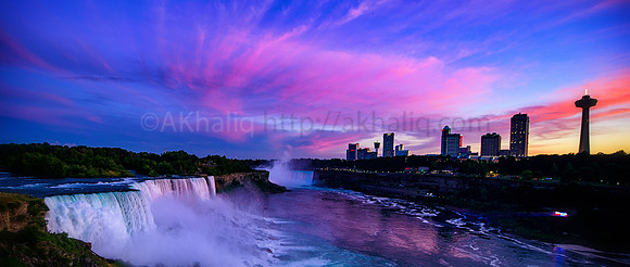 Sunset sky at the falls